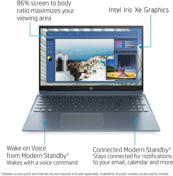 HP Newest Pavilion Laptop 15.6 Full HD Touchscreen Intel Core i7 1255U Processor 32GB RAM 1TB SSD Backlit Keyboard Wi Fi 6 HDMI Webcam Windows 11 Home Blue 2