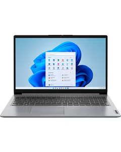 Lenovo Ideapad 1 Laptop With 15.6-Inch Display, Athlon Silver 3050U Processor,4GB RAM,128GB EMMC,AMD Radeon Graphics,Windows 11 Home English,Arabic Cloud Grey
