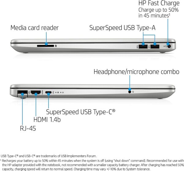 2022 Newest HP 15 Laptop 15.6 FHD IPS Display Intel Core i3 1115G4 Processor Intel UHD Graphics 16GB RAM 1TB PCIe SSD Fingerprint Reader Ethernet Port Windows 11 Microfiber Cloth 3
