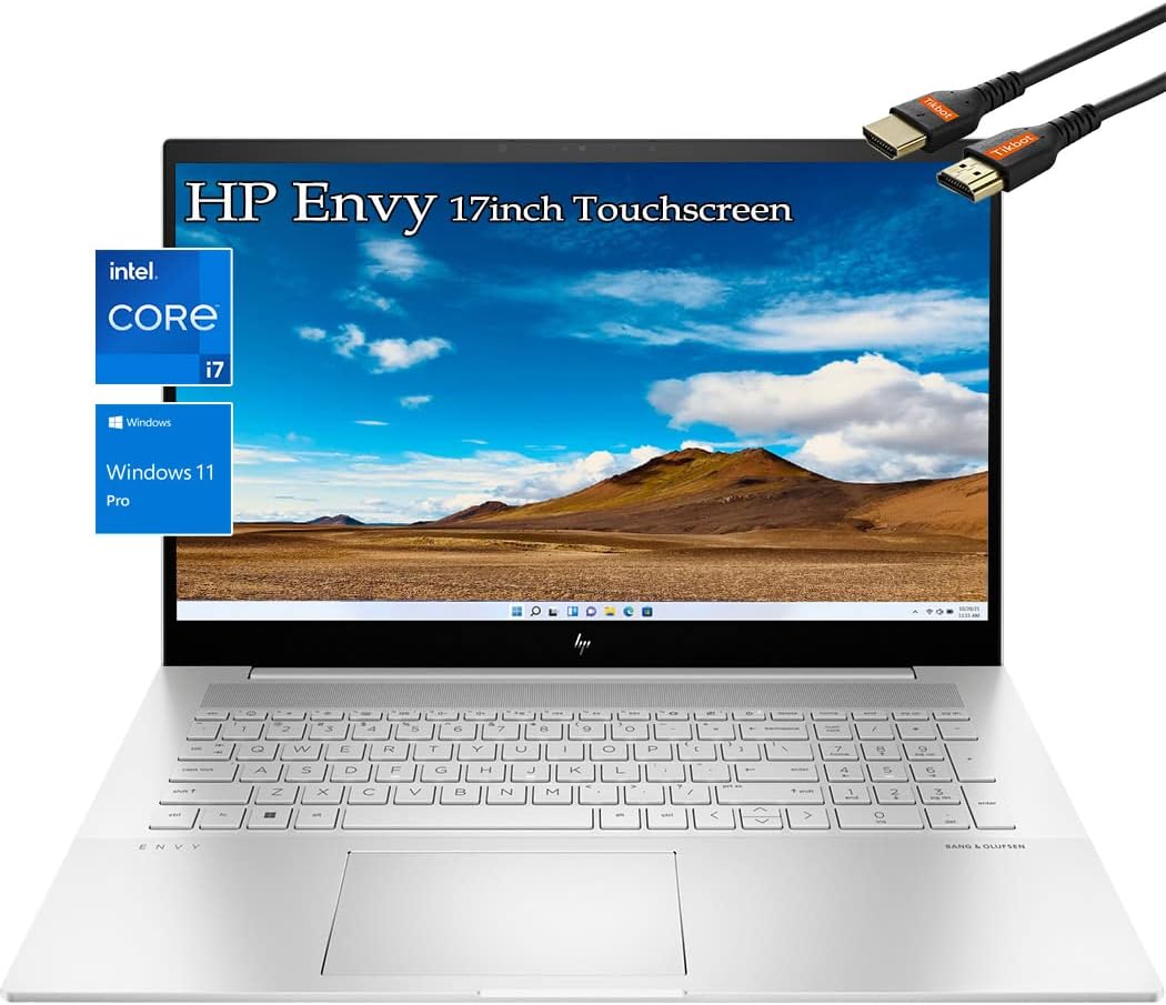 HP Envy 17.3 FHD Touchscreen Laptop, Intel Core i7-1165G7, 64GB RAM, 2TB  SSD, Backlit Keyboard, Intel Iris Xe Graphics, Fingerprint Reader, Webcam