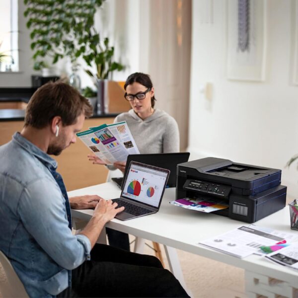 Brother Wireless All In One Ink Tank Printer DCP T820DW Automatic 2 Sided Features Mobile Cloud Print And Scan Network Connectivity High Yield Ink Bottles 4