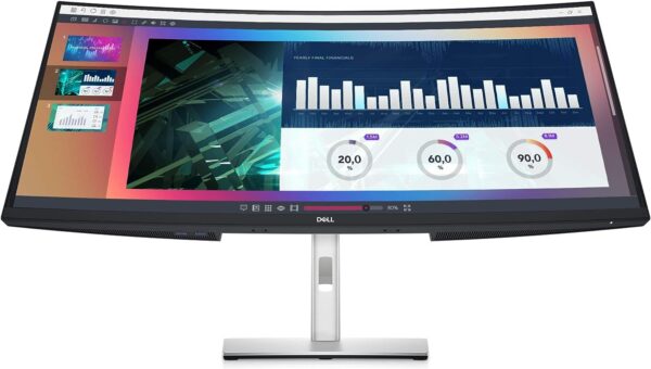 Dell 34 Inch Ultrawide WQHD Wide Quad High Definition Curved USB C Monitor P3421W 3440 x 1440 at 60Hz 3800R Curvature 1.07 Billion Colors Adjustable Black 6