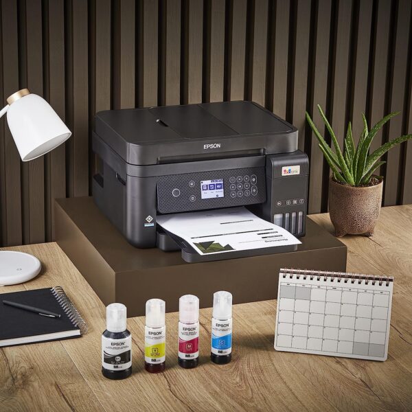 Epson Ecotank L6270 Office Ink Tank Printer A4 Colour 3 In 1 Printer With Adf Wi Fi And Smart Panel Connectivity And Lcd Screen Black Compact 6