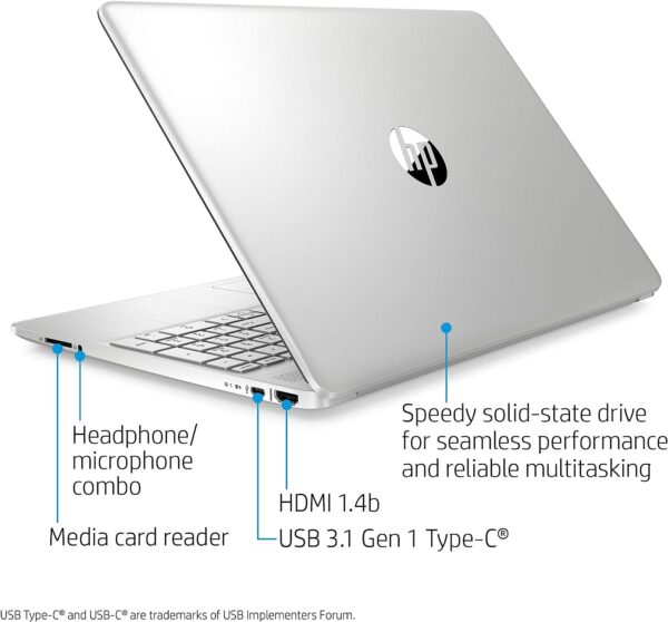 HP 15 dy1036nr 10th Gen Intel Core i5 1035G1 15.6 Inch FHD Laptop Natural Silver 4