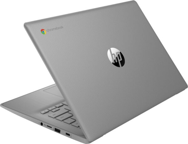 HP Chromebook Laptop 14 HD Display Quad Core Intel Celeron N4120 Processor 4GB RAM 64GB eMMC 64GB Card 720p WebcamWiFi Bluetooth 14 Hrs Battery Chrome OS Modern Gray JVQ MP 3