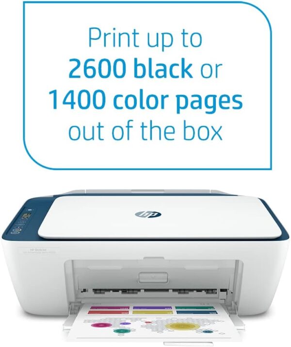 HP DeskJet Ink Advantage Ultra 4828 All in One Printer Wireless Print Scan Copy Print upto 2600 black or 1400 color pages White Blue 25R76A 1
