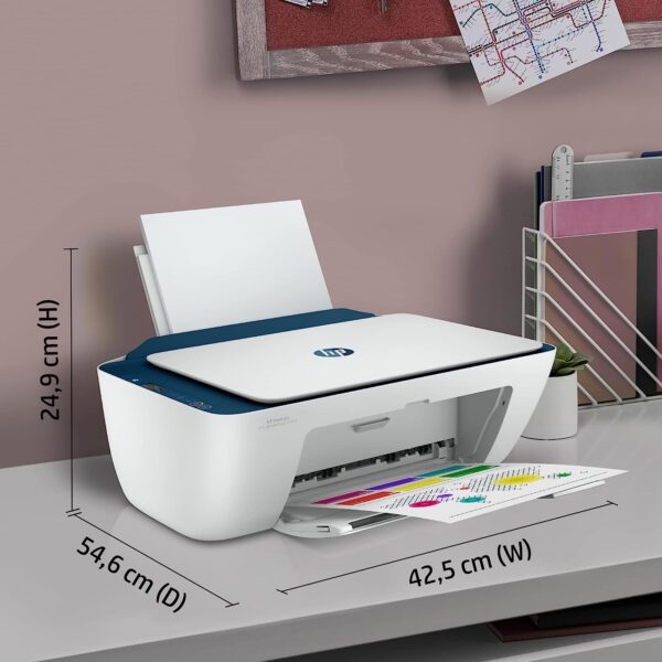 HP DeskJet Ink Advantage Ultra 4828 All in One Printer Wireless Print Scan Copy Print upto 2600 black or 1400 color pages White Blue 25R76A 4