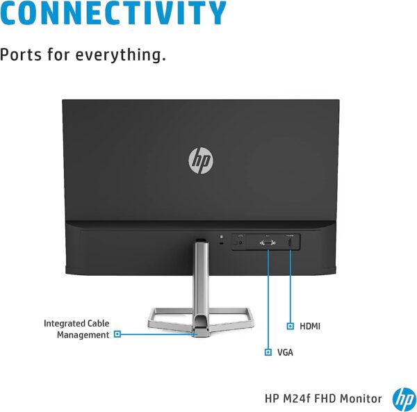 HP M24f Full HD 23.8 IPS LCD Monitor with HDMIVGAAMD FreeSync Silver Black 3