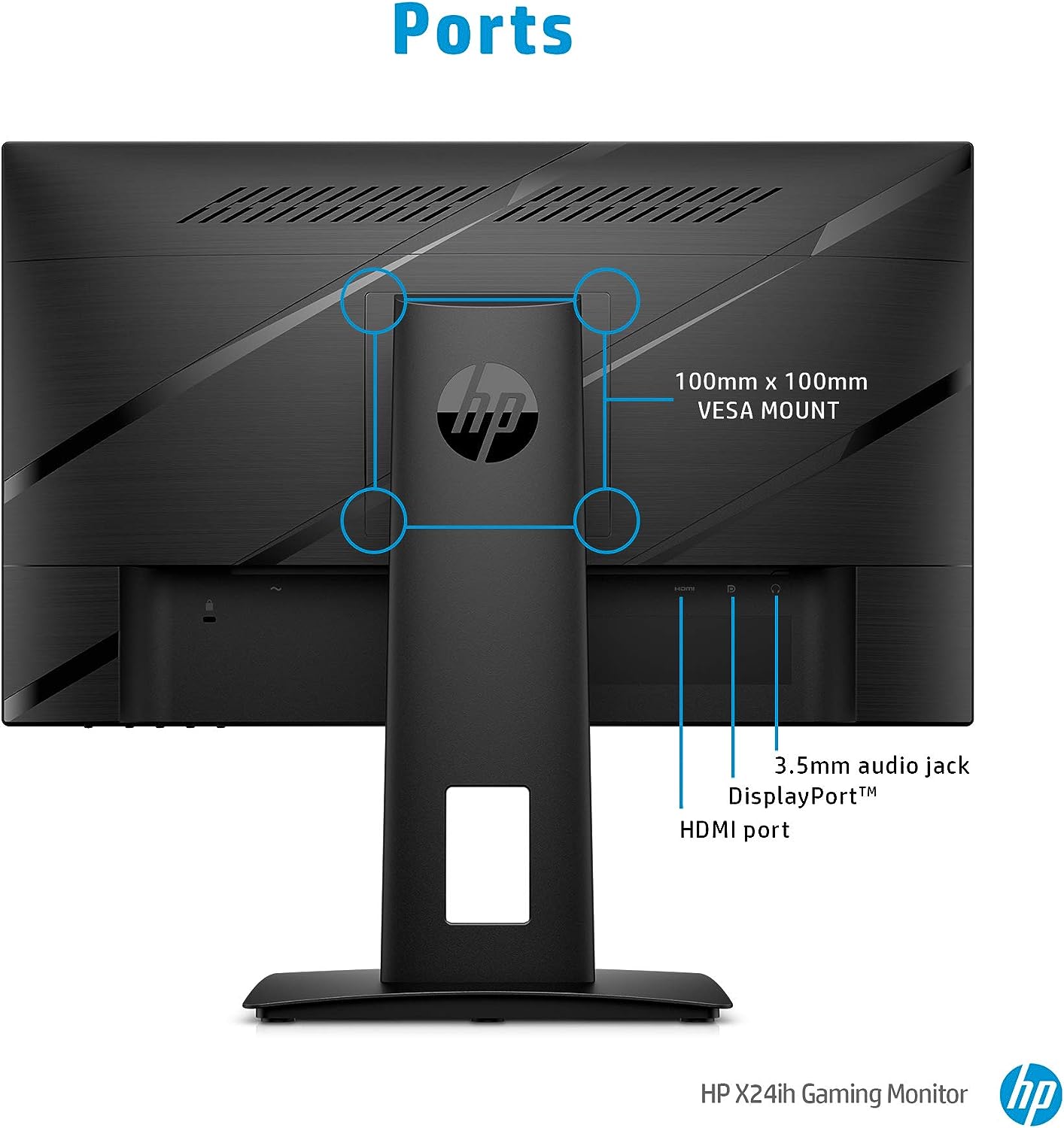 HP X24iH Gaming Monitor, 144 Hz Refresh Rate, 1ms Response, Ultrawide ...