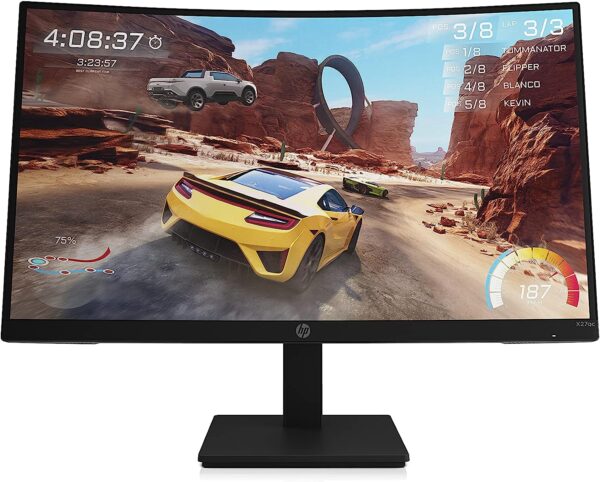 HP X27qc Curved Gaming Monitor 165Hz VA Full HD 2560 x 1440 27 Inch 1ms response time AMD Freesync Premium 1 HDMI 1 DP Black 0