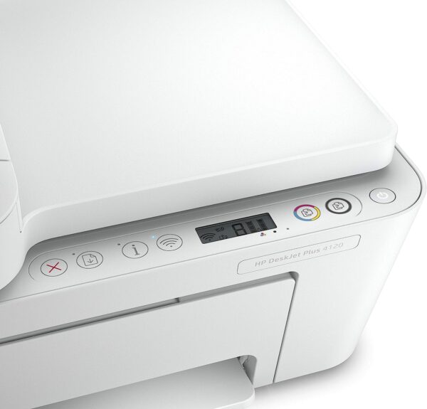 Hp Deskjet Plus 4120 All In One Printer Wireless Print Copy Scan Send Mobile Fax White 3