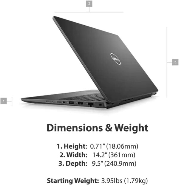 Newest Dell Business Laptop Latitude 3520 15.6 FHD Display Intel i7 1165G7 32GB RAM 1TB SSD Webcam USB C HDMI Wi Fi 6 Windows 11 Pro 5