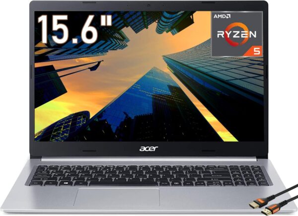 Acer Aspire 5 15.6 Slim Laptop FHD IPS 6 Core AMD Ryzen 5 5500U AMD Radeon Graphics WiFi 6 Backlit KB USB Type C Up to 11 Hours Battery Life Windows 11 Home w HDMI 24GB RAM 2TB SSD 0