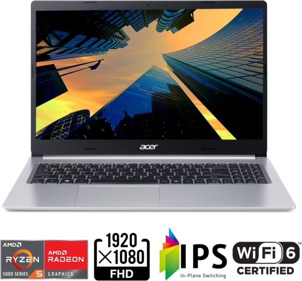 Acer Aspire 5 15.6 Slim Laptop FHD IPS 6 Core AMD Ryzen 5 5500U AMD Radeon Graphics WiFi 6 Backlit KB USB Type C Up to 11 Hours Battery Life Windows 11 Home w HDMI 24GB RAM 2TB SSD 2