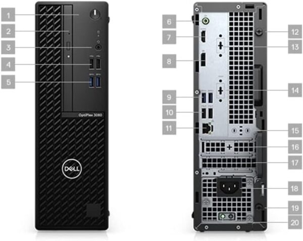 Dell 2020 OptiPlex 3080 MT Desktop Intel Core i5 10th Gen i5 10500 Six Core 4.5Ghz 256GB SSD 8GB RAM NVIDIA GeForce GT 730 Windows 10 Pro 2