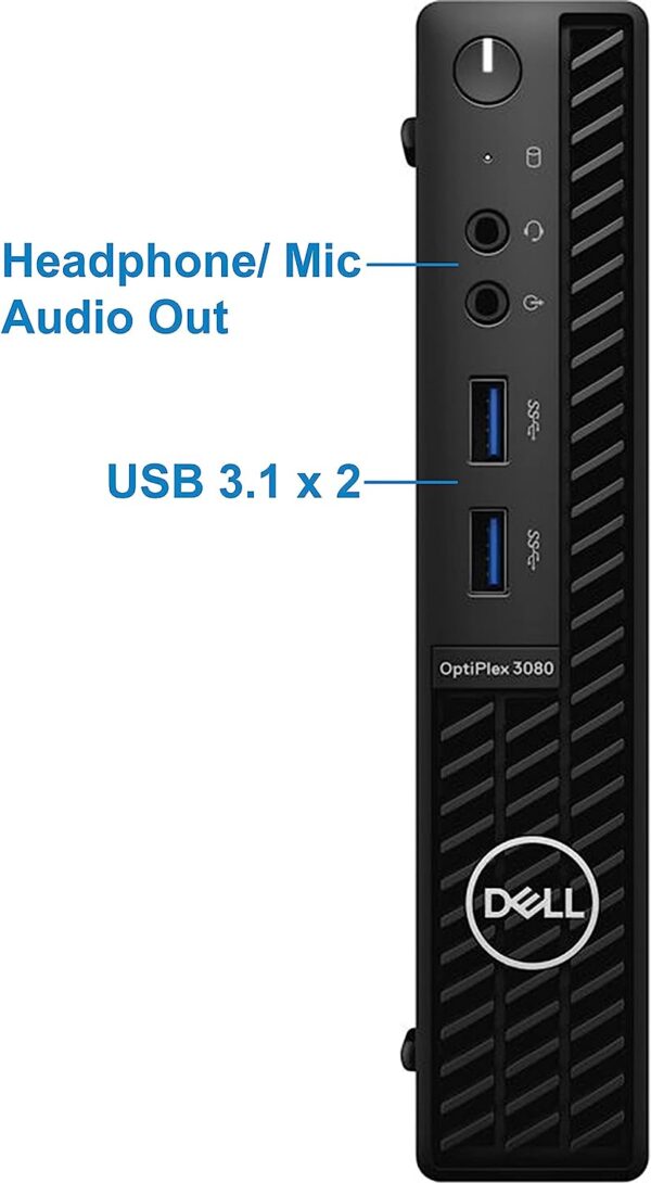 Dell OptiPlex 3080 Micro Desktop Computer – 10TH Gen Intel Core i5 10500T Upto 3.8GHz 16GB RAM 256GB M.2 NVME SSD AC Wi Fi Bluetooth DisplayPort HDMI Windows 10 Pro 1
