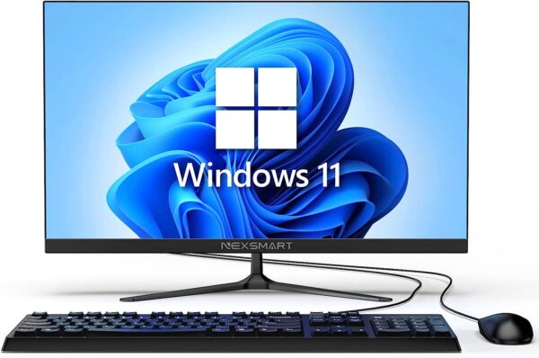 Windows 11 Desktop Computer Intel Celeron N5095 2.9Ghz All in One PC 23 inch 8GB RAM 512GB SSD 1920 1080 IPS Display Computer with Dual Band WiFi Bluetooth Keyboard and Mouse 0