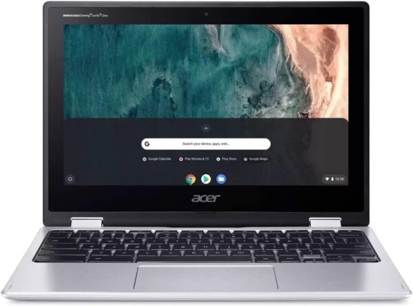 acer 2022 Newest X360 Chromebook Spin 2 in 1 Convertible Laptop Student Business Dual Core Intel Celeron N4000 Processor 11.6 HD Touch IPS 4GB RAM 64GB eMMCWi Fi 5 Chrome OSMarxsolCables 1