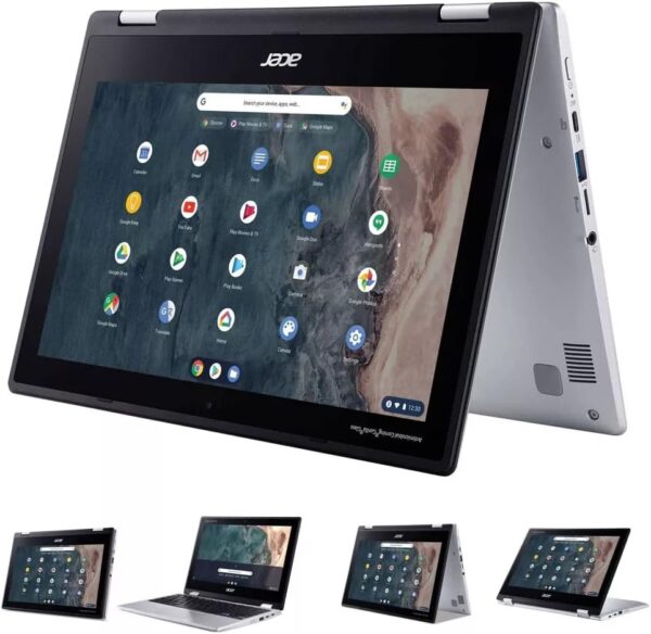acer 2022 Newest X360 Chromebook Spin 2 in 1 Convertible Laptop Student Business Dual Core Intel Celeron N4000 Processor 11.6 HD Touch IPS 4GB RAM 64GB eMMCWi Fi 5 Chrome OSMarxsolCables 5