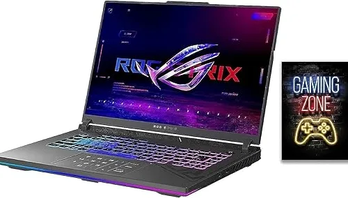 ASUS 2023 Latest Rog Strix G16 Gaming Laptop 16.1 "FHD + 165Hz Core i7-13650HX 32GB 2TB NVIDIA ® GeForce RTX ™ 4060 8GB Graphics RGB Backlit Eng Key WIN11 Gray with Neon Game Quotes, 32GB RAM| 2TB SSD
