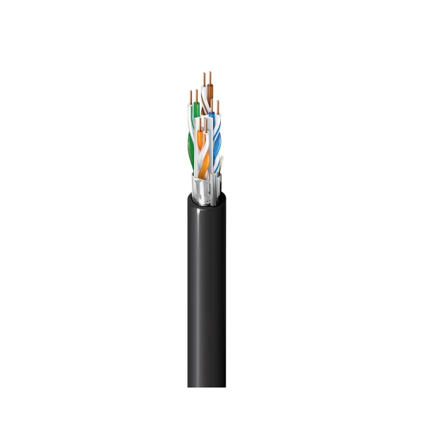 Belden 2142A is the Category 6A Premise Horizontal Cable (625 MHz), Indoor/Outdoor, 4 Pair, 23 AWG Solid Bare Copper Conductors, F/UTP - Foil Shielded, Riser-CMR/CMX Outdoor, UV Resistant PVC Jacket