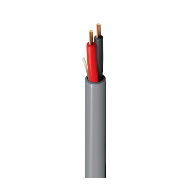 Belden 5500UE is the Security & Commercial Audio Cable, Riser-CMR, 2-22 AWG stranded bare copper conductors with polypropylene insulation, PVC jacket with ripcord.