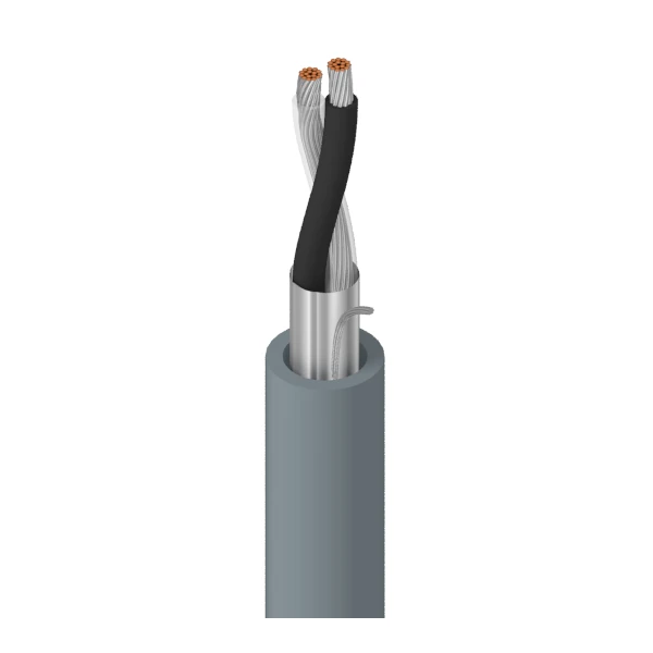 Belden 8760NH is Electronic, 2 Conductor 18AWG (16x30) Tinned Copper, PO Insulation, Overall Beldfoil® Shield, LSZH Outer Jacket