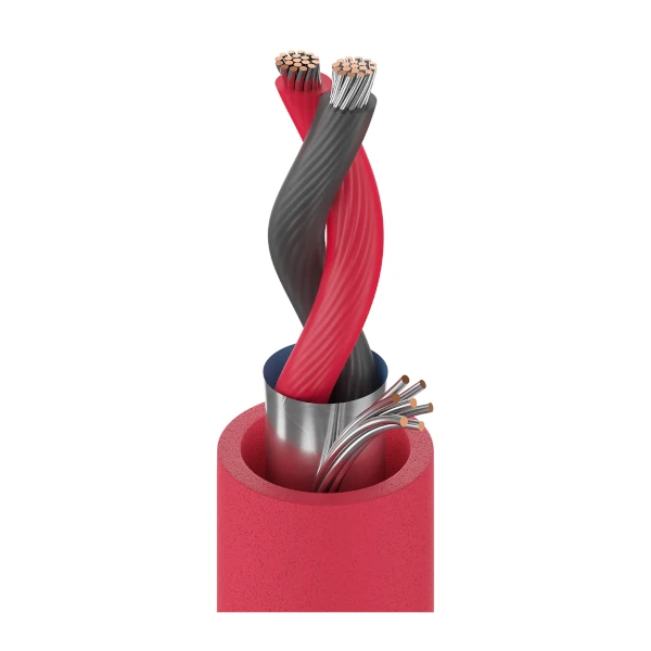 Belden 88760 is a High Temperature Electronic, 2 Conductor 18AWG (19x30) Tinned Copper, FEP Insulation, Overall Beldfoil® Shield, FEP Outer Jacket, CMP