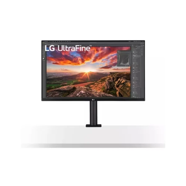 The LG UltraFine 32UN880-B, a 32-inch 4K UHD (3840 x 2160) monitor engineered for creative professionals and multitasking users.